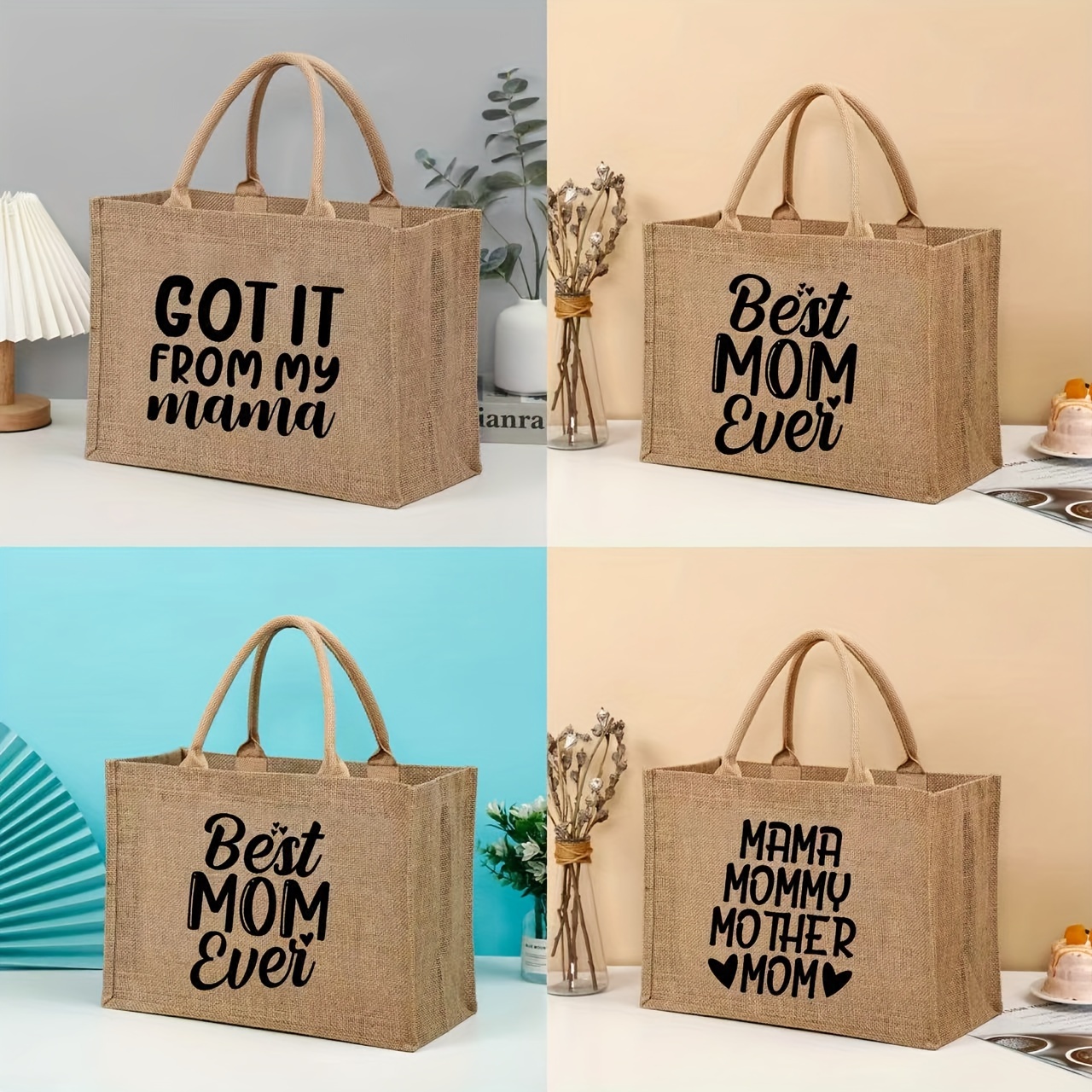 

Grand sac fourre-tout de grande capacité pour maman, sac à bandoulière à imprimé simple, sac à main décontracté pour femme pour les voyages, la plage, le shopping