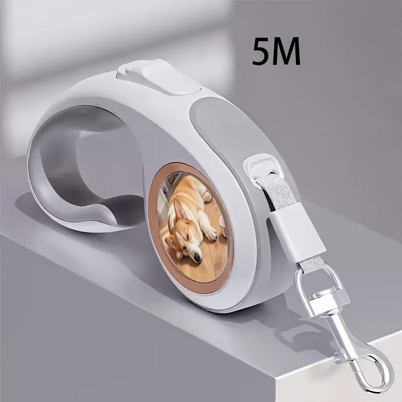 TEMU Customizable Pet Picture - Family Picture, 118.11 Inch / 196.85 Inch Retractable - Durable Pp Material, Automatic Retractable Leash Suitable For