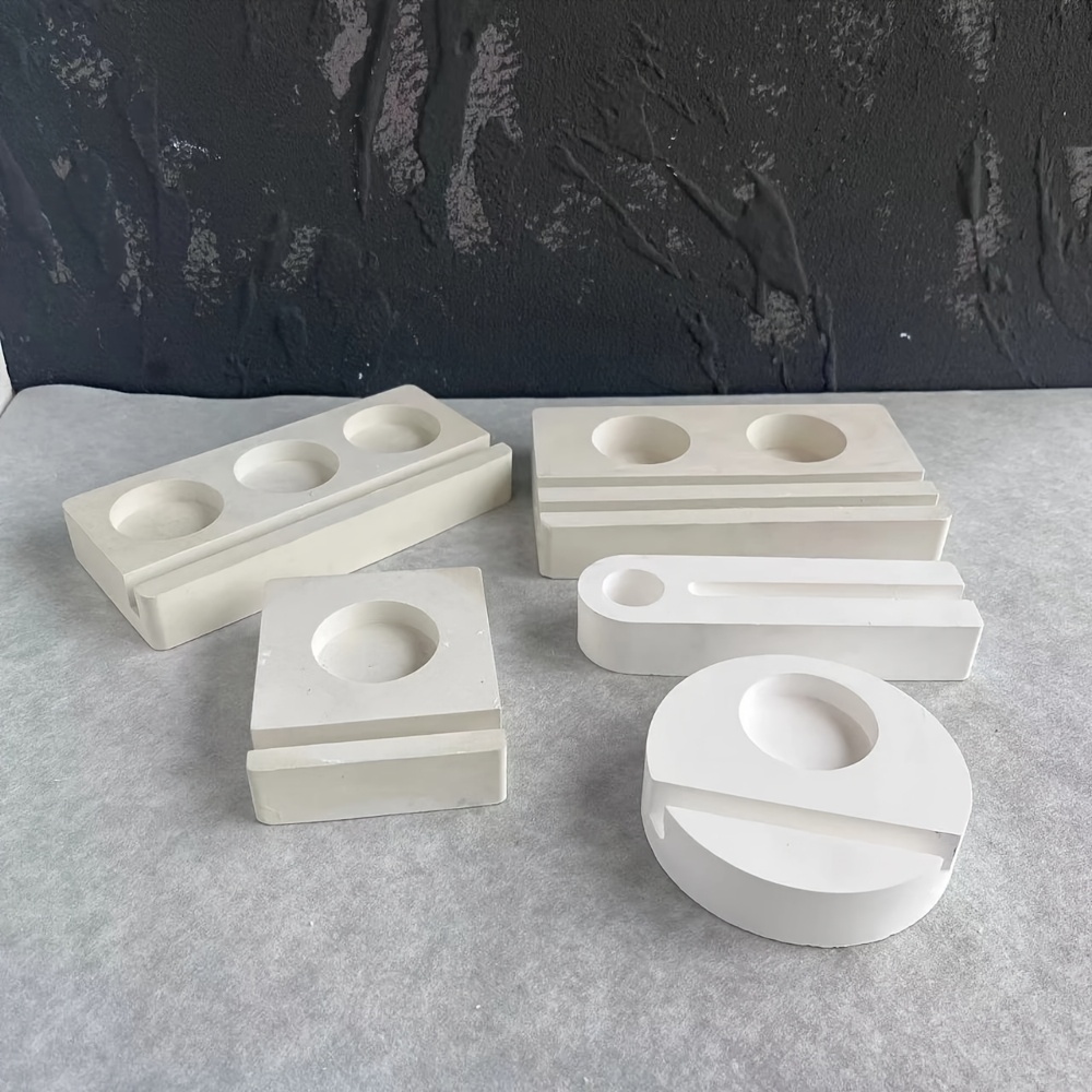 

A Set Of 4 Diy Silicone Plaster Mold Bases For Resin Aromatherapy Casting, Decor Pieces.