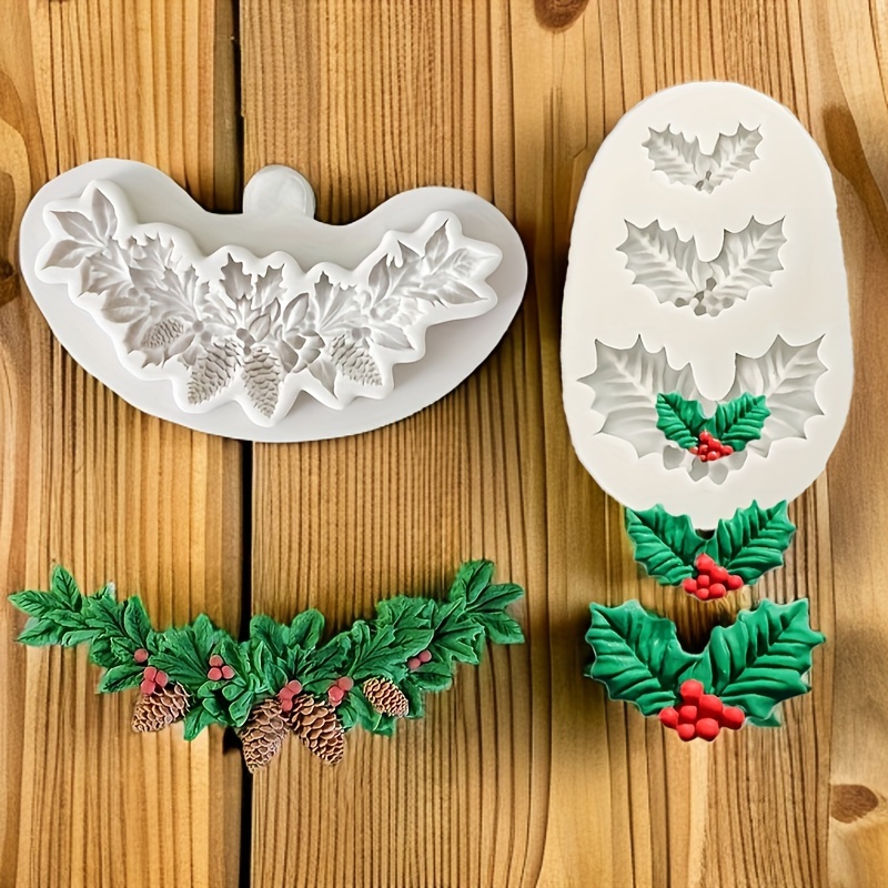 

Christmas Garland Set - 3d And Pinecones Molds For Diy And - -free For Treats And Making