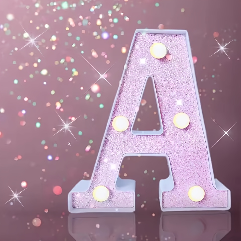 1pc 7 inch led letter light a glowing letter sign   night   ideal as a gift for birthdays weddings christmas or party decorations