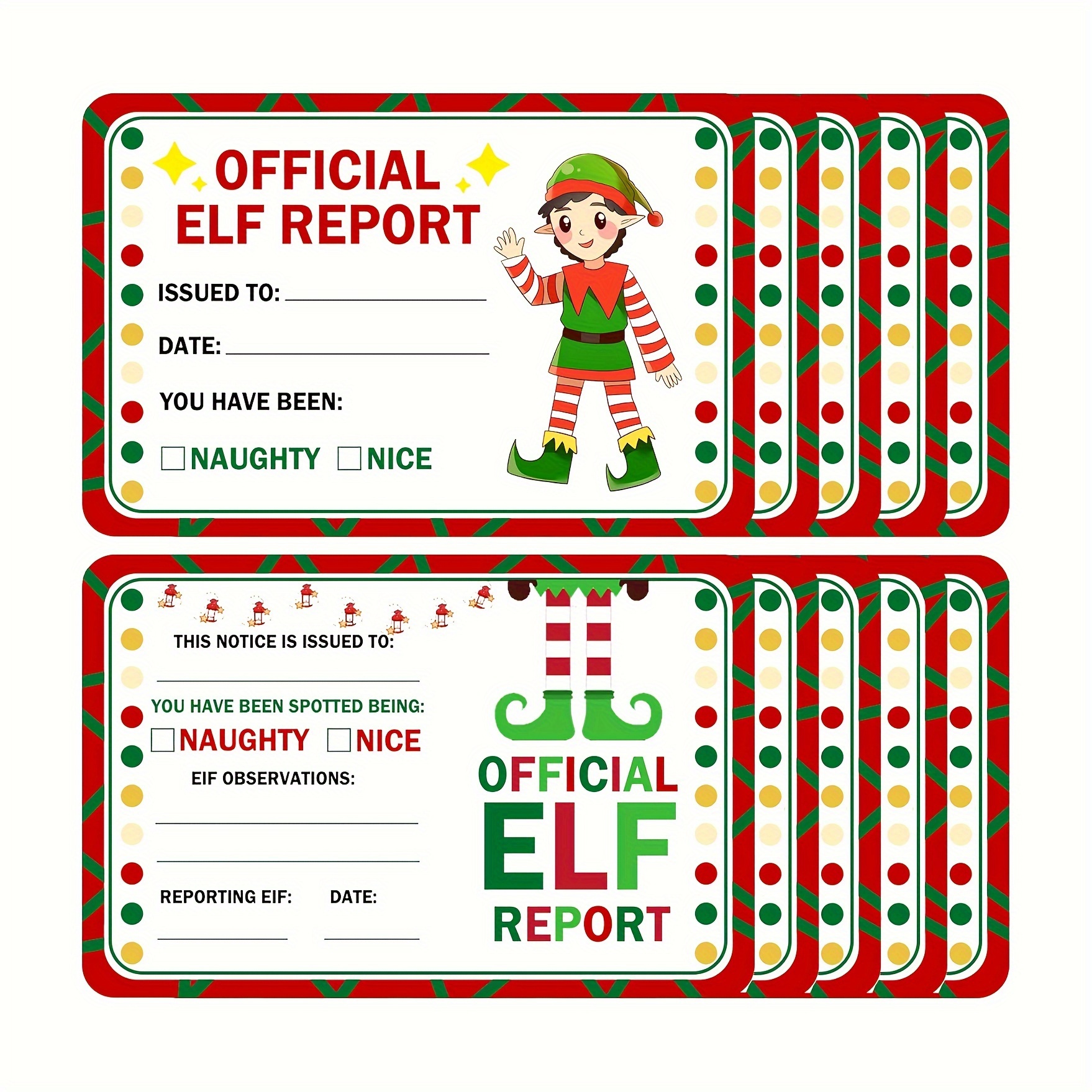 

Official Elf Elf Christmas 4x6 Elf Or -behaved Christmas Christmas Elf Christmas Greeting Christmas 's 50pcs