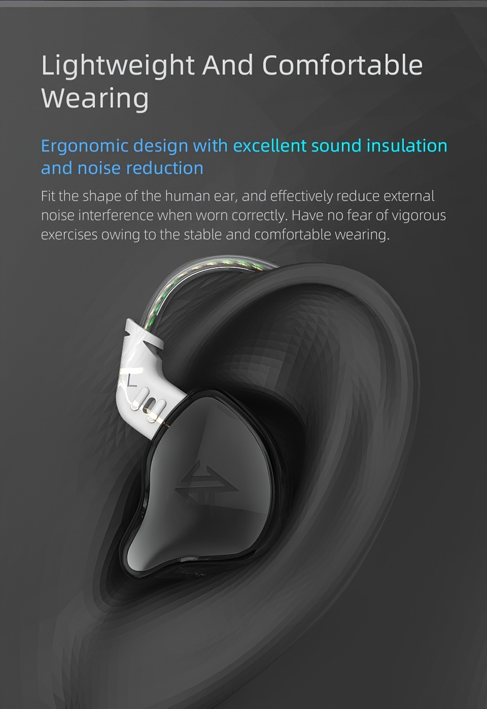 kz edc subwoofer in ear monitor headphones with noise cancellation and built in mic ideal for musicians djs singers Product details 5