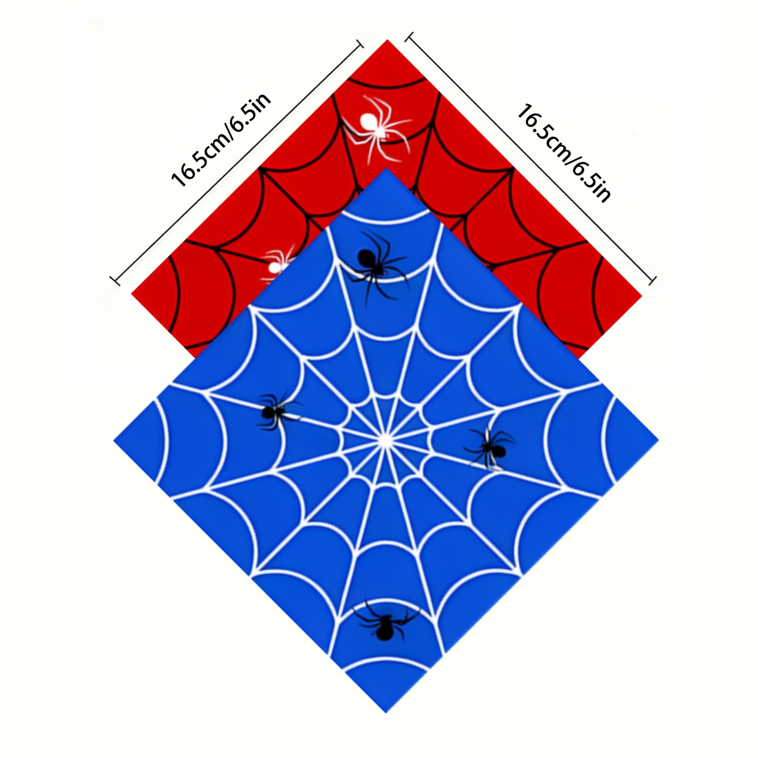 TEMU Red Blue Web Double Sided Paper Napkins Supplies Set Perfect For | Hero Theme Ab Side Pattern | Disposable Printed 2-ply Dinner Beverage Napkins