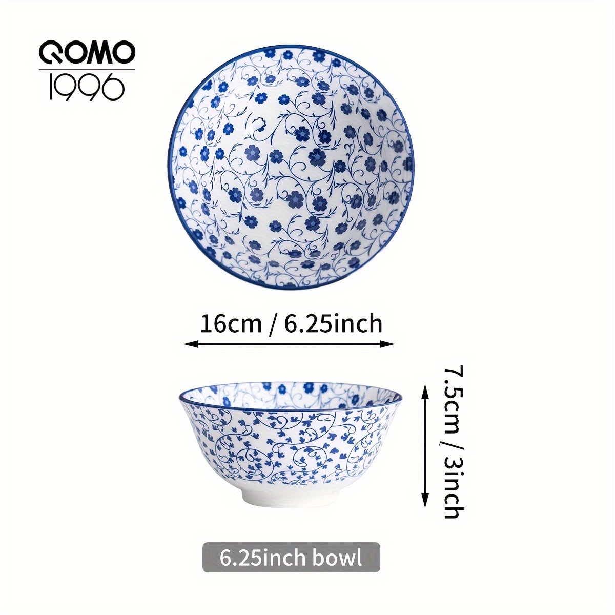 TEMU 4pcs Ceramic Dinnerware Set, Chinese Porcelain Bowl Dinnerware, Scratch Resistant Dinnerware Set, Safe For Dishwasher, Microwave, Oven,