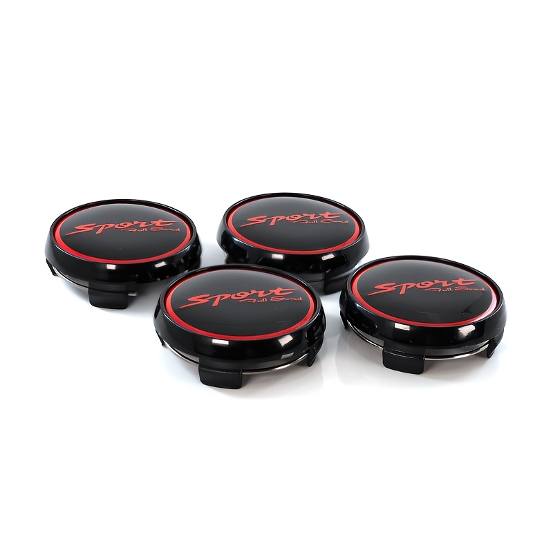 TEMU 4pcs 65mm Sport Style Full Send Wheel Center Caps Car Center Covers Waterproof Dust-proof Snap-in Wheel Protectors, Auto Exterior Modification