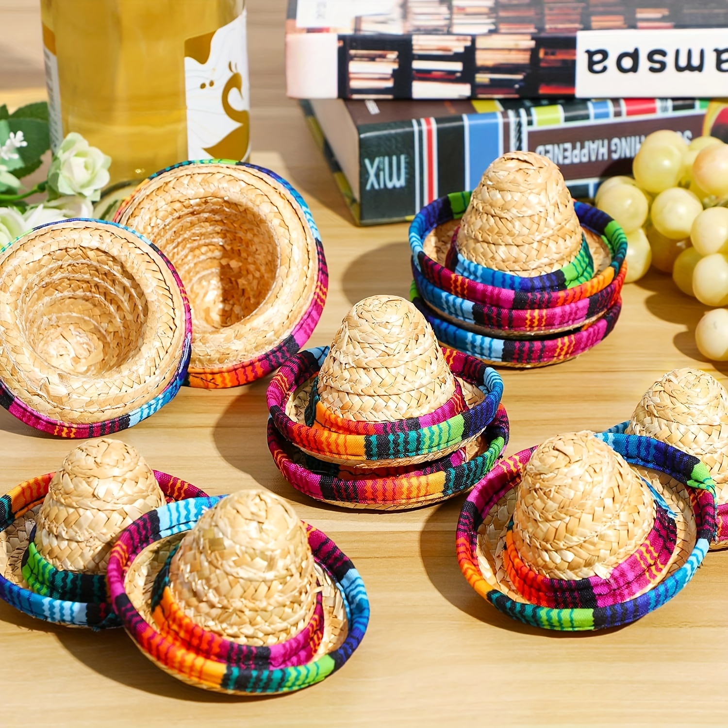 Mini Mexikaner Sombrero Partyhut – Bunt, Verstellbar & Perfekt Für Jede Fiesta!