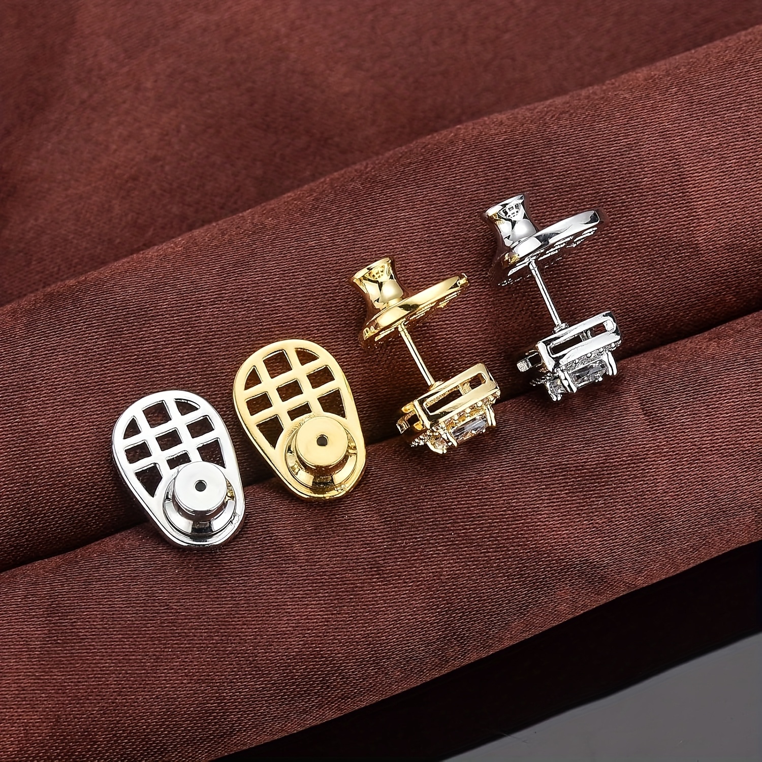 2pcs 4pcs 2025 new earring backs for   ears durable racket shape earring lifter backs for heavy earrings locking earring backing replacements for studs large  