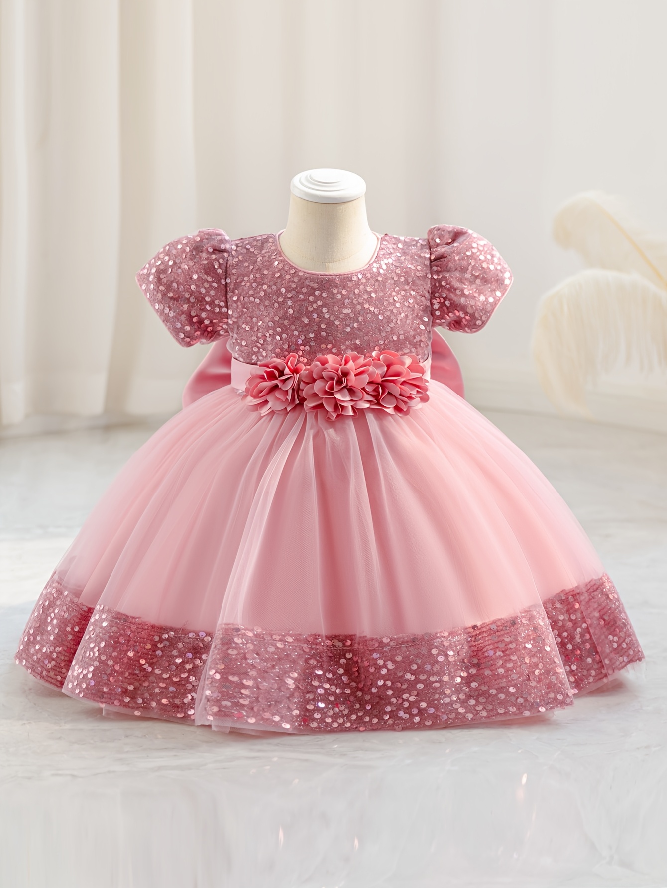 strapless open back dress Liana - Baby Girl Birthday Party Dress main image 0