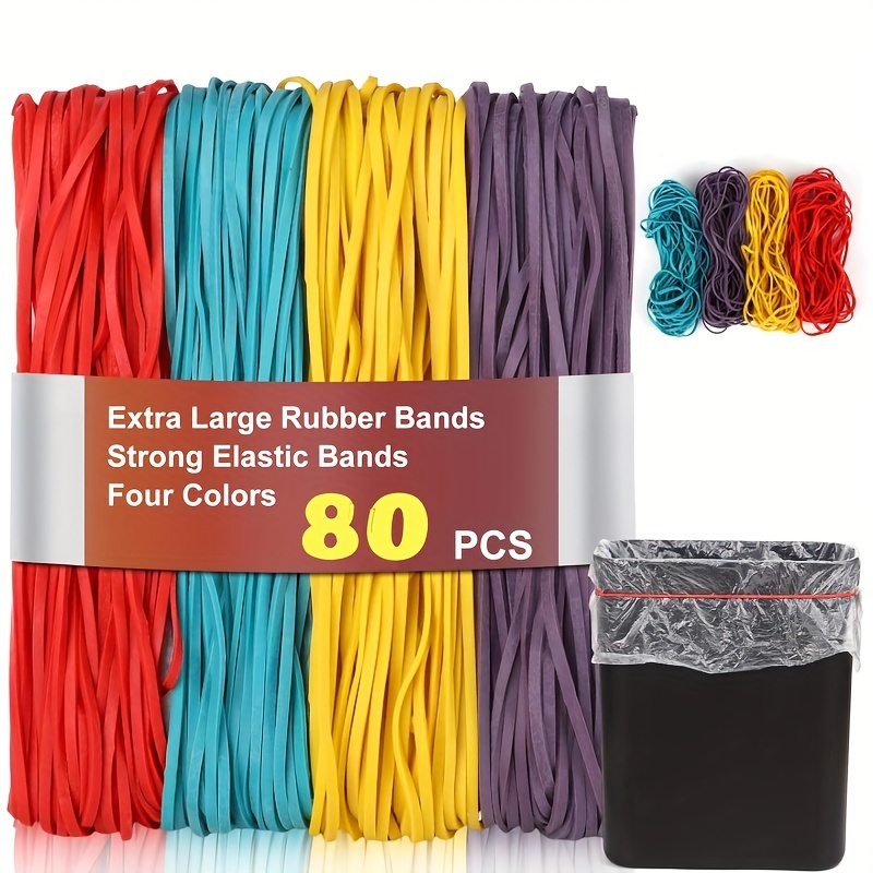 

Jumbo Rubber Bands - 80pcs Jumbo Rubber Bands, Long Rubber Bands, Heavy Duty Rubber Bands, Bands, Extra Large Rubber Bands,