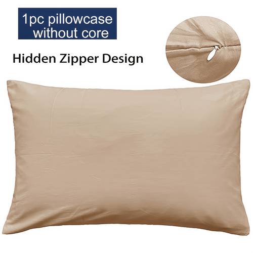 1 100 cotton zipper closure pillowcases soft and comfortable pillow cover for bedroom living room home decor