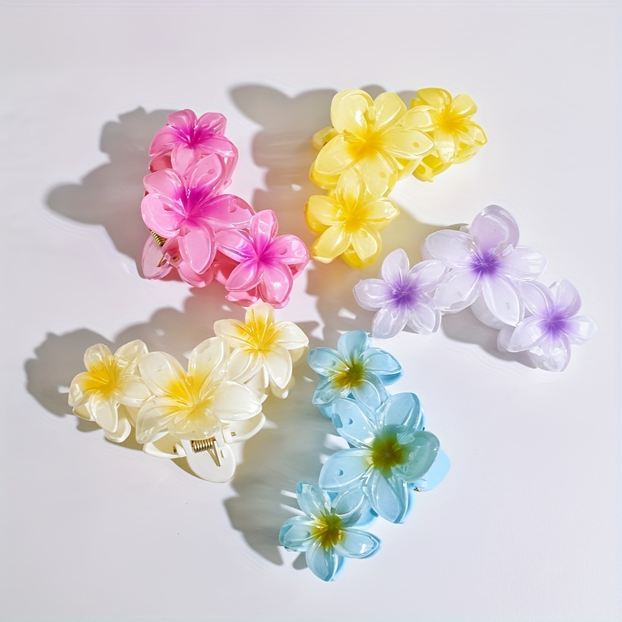 

Colorful Flower Hair Claw Clip For Women - Bohemian Cute Style, Non-slip Hair Clip, Ideal For Thick And Thin Hair