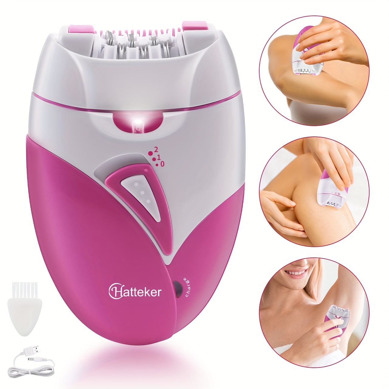 

Women's Electric Epilator, Usb Rechargeable Hair Removal Device, Efficient & Painless, Suitable For Underarm, Full Body, Face, Bikini Area, Gifts For Women, Mother's Day Gift