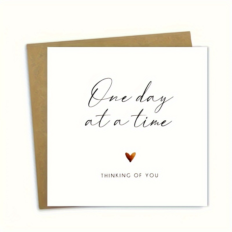 

1pc, Humorous Greeting Cards, 1 Day At A Time, Thinking Of You, Small Business Supplies, Thank You Cards, Birthday Gift, Cards, Unusual Items, Gift Cards