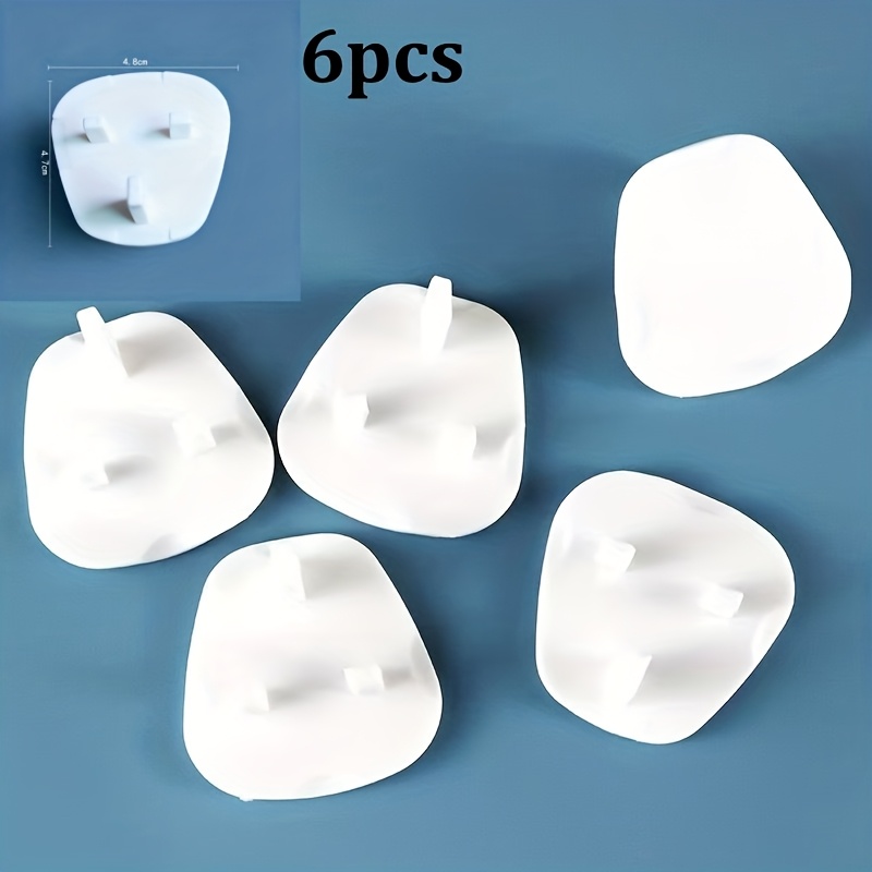 6/12pcs British Plug Socket Covers - Outlet Caps, Babyproofing Plug Protectors for, Plastic White British Sockets (Type), Easy Install for Kids Room & Outlet