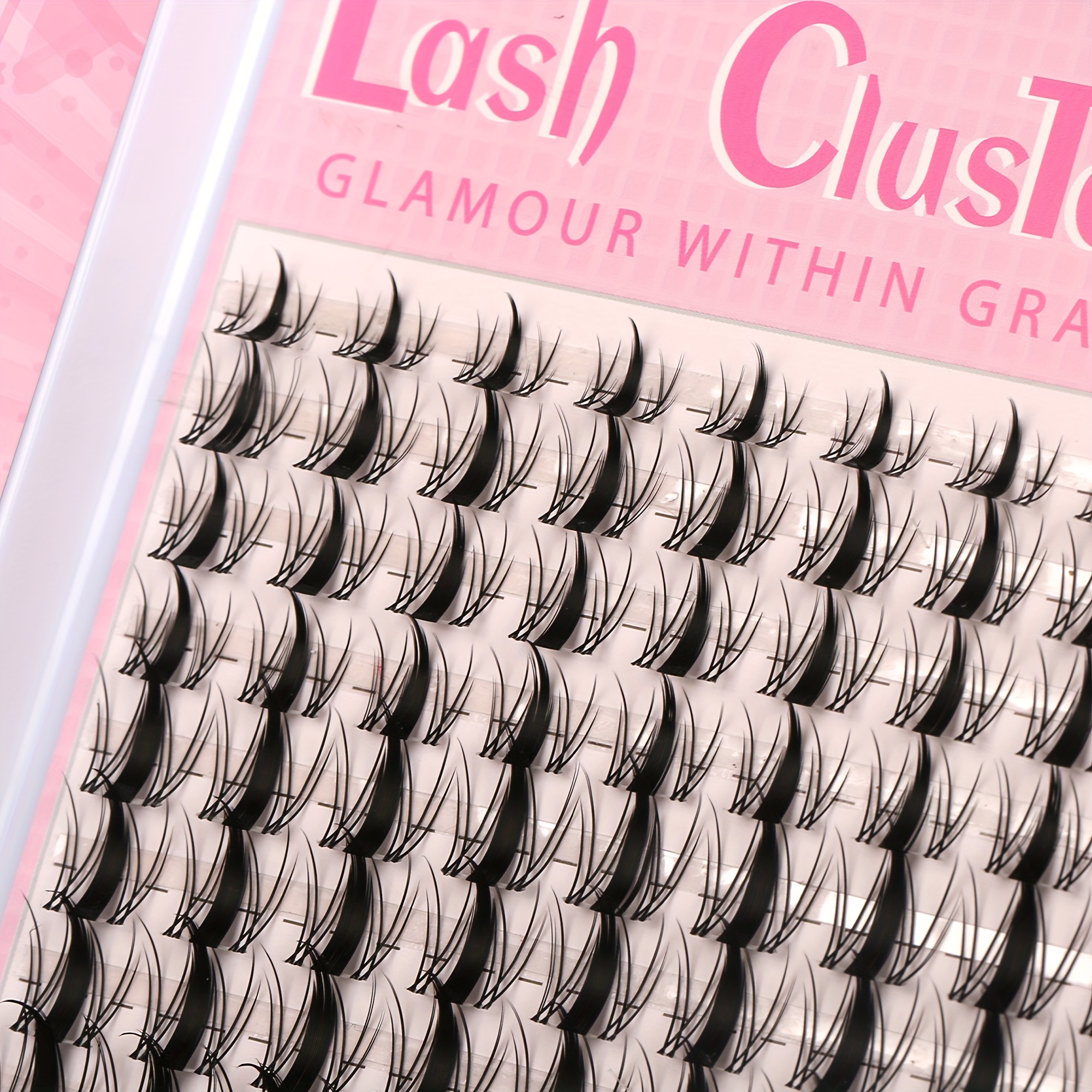 140pcs fairy lash kit 8 18mm eyelash c diy eyelash kit wet look spiky anime lashes individual eyelashes ultra thin invisible lash band details 5