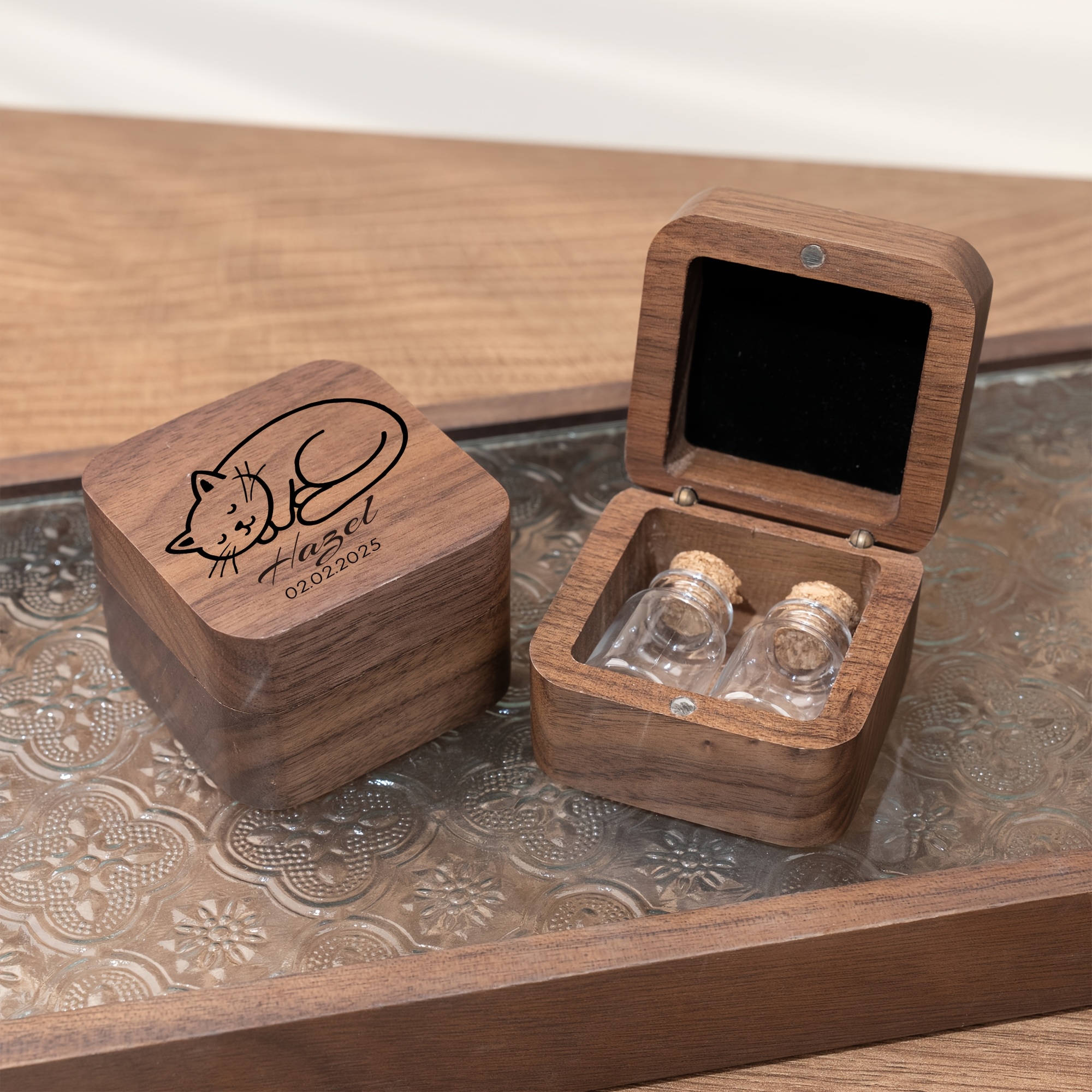 Customized Pet Hair Commemorative Box for Dogs and Cats