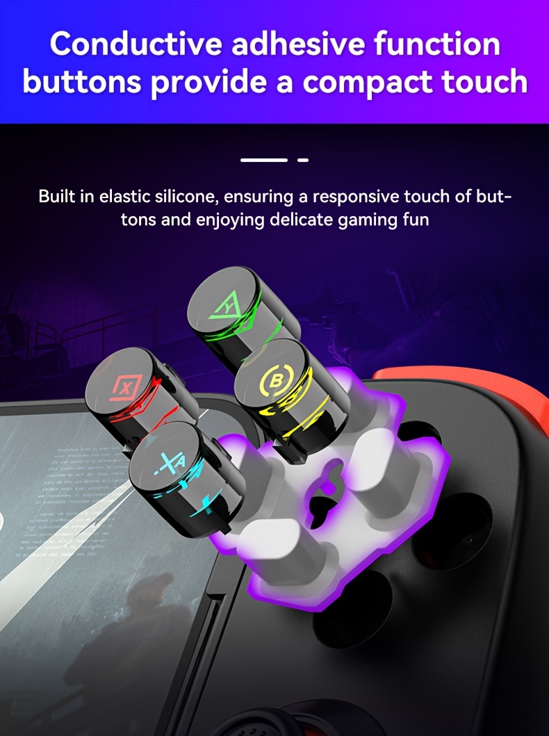 Wireless Dual Motor Vibration Game Controller with Carbon Film Joystick & Cool LED Backlighting - Compatible with Android, PC, Switch, iOS - Not for PS4, Rechargeable Lithium Battery, Multi-Platform Controller|Modern Gaming Controller|Dual Motor Vibration