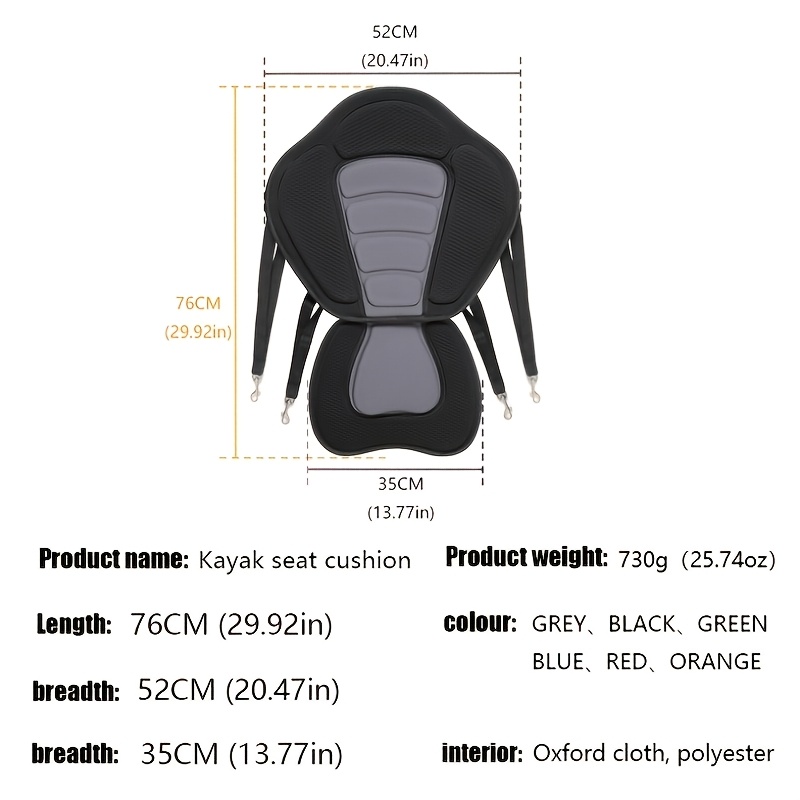 Luxury Adjustable Inflatable Kayak Seat Backrest