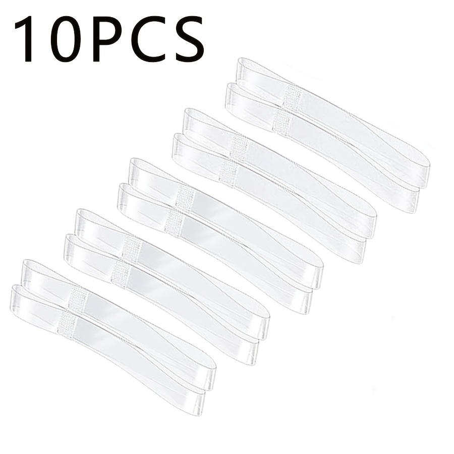 10pcs Invisible Shoelace Tpu Material Women's Anti-slip Strap Fastener Suitable For Sandals, High Heels, And Flat Shoes