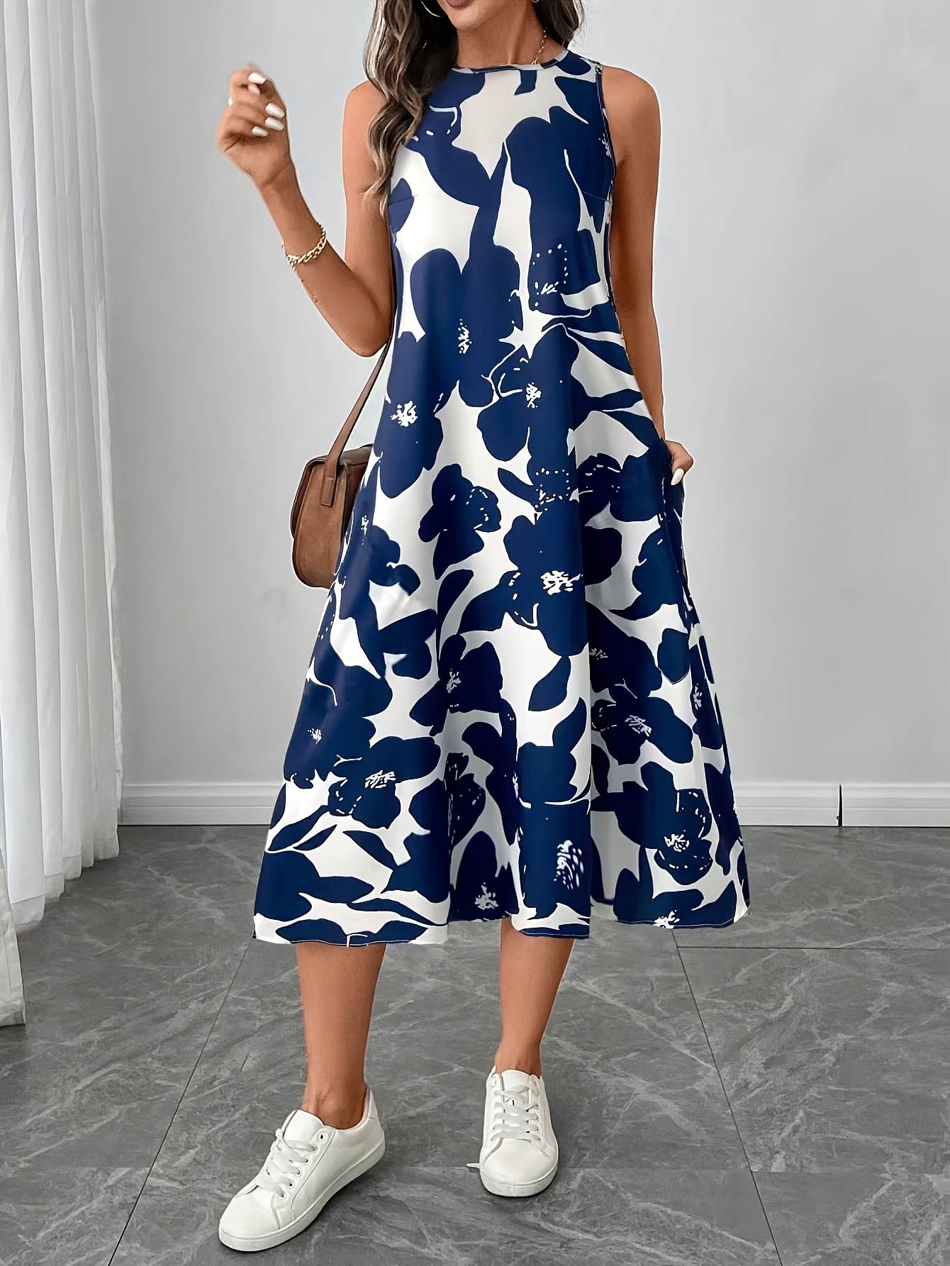 princess polly baby blue dress Women's Sleeveless A-Line Maxi Dress