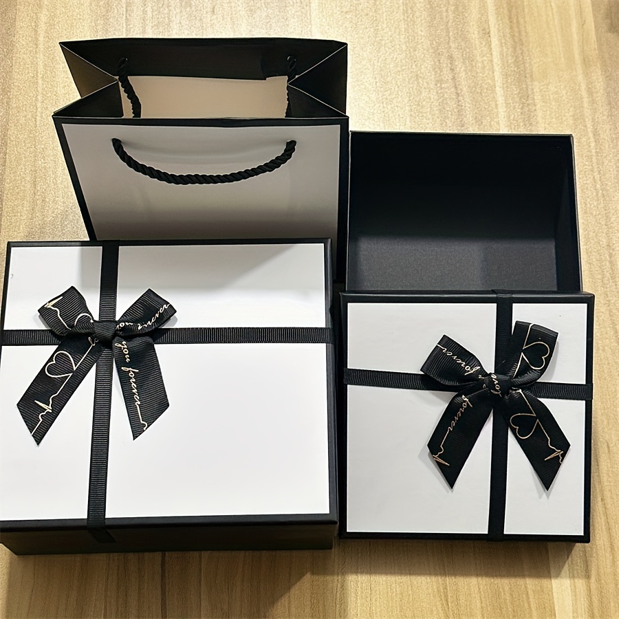 elegant black white paper gift box set perfect Temu Malta