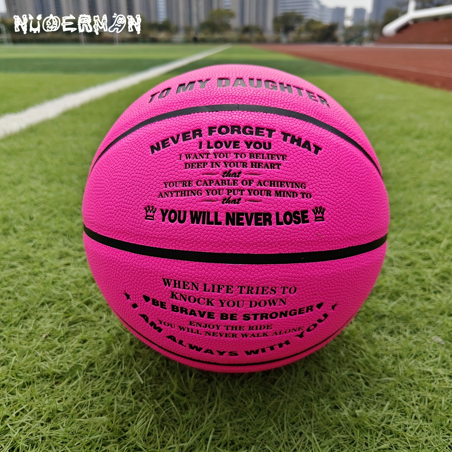 

Engraved Basketball Encouragement Basket For Daughter