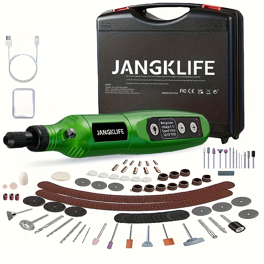 

Jangklife 76pcs Mini Cordless Rotary Tool Kit - Usb Rechargeable, 5-speed Electric Polishing Pen With Versatile Accessories For Grinding, Drilling, Engraving & Diy Crafts