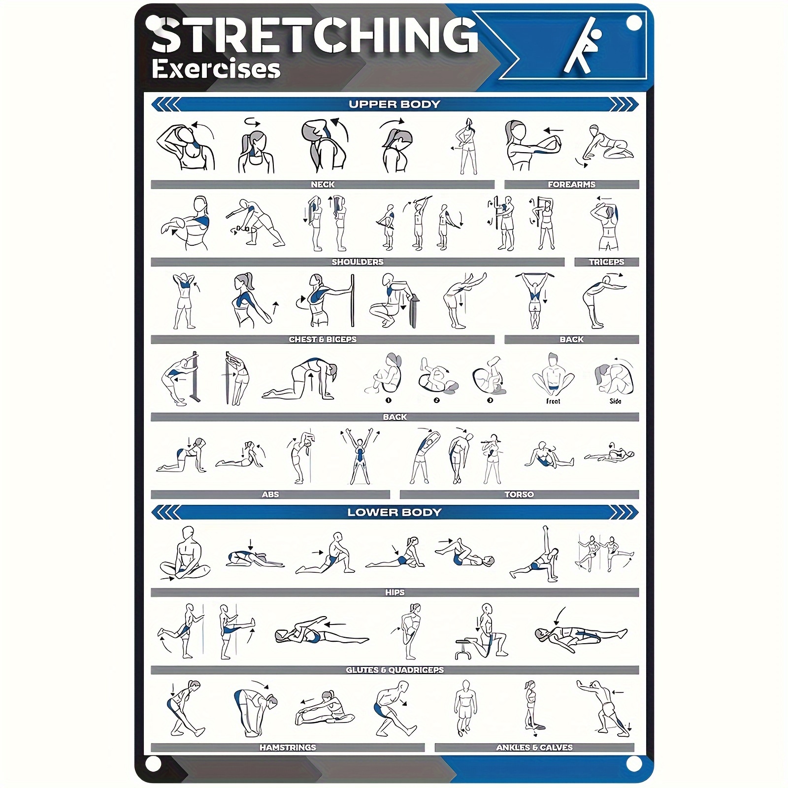 

[ ] Stretching Exercises Metal - For Gym, , , Bar, And Decor