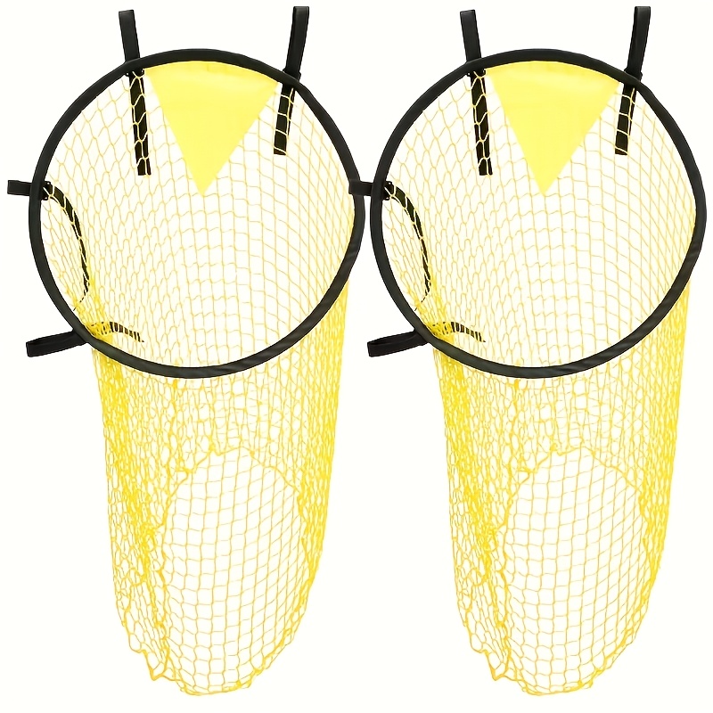 TEMU 2pcs Filet d'entraînement d'adresse de tir pour but de soccer jaune