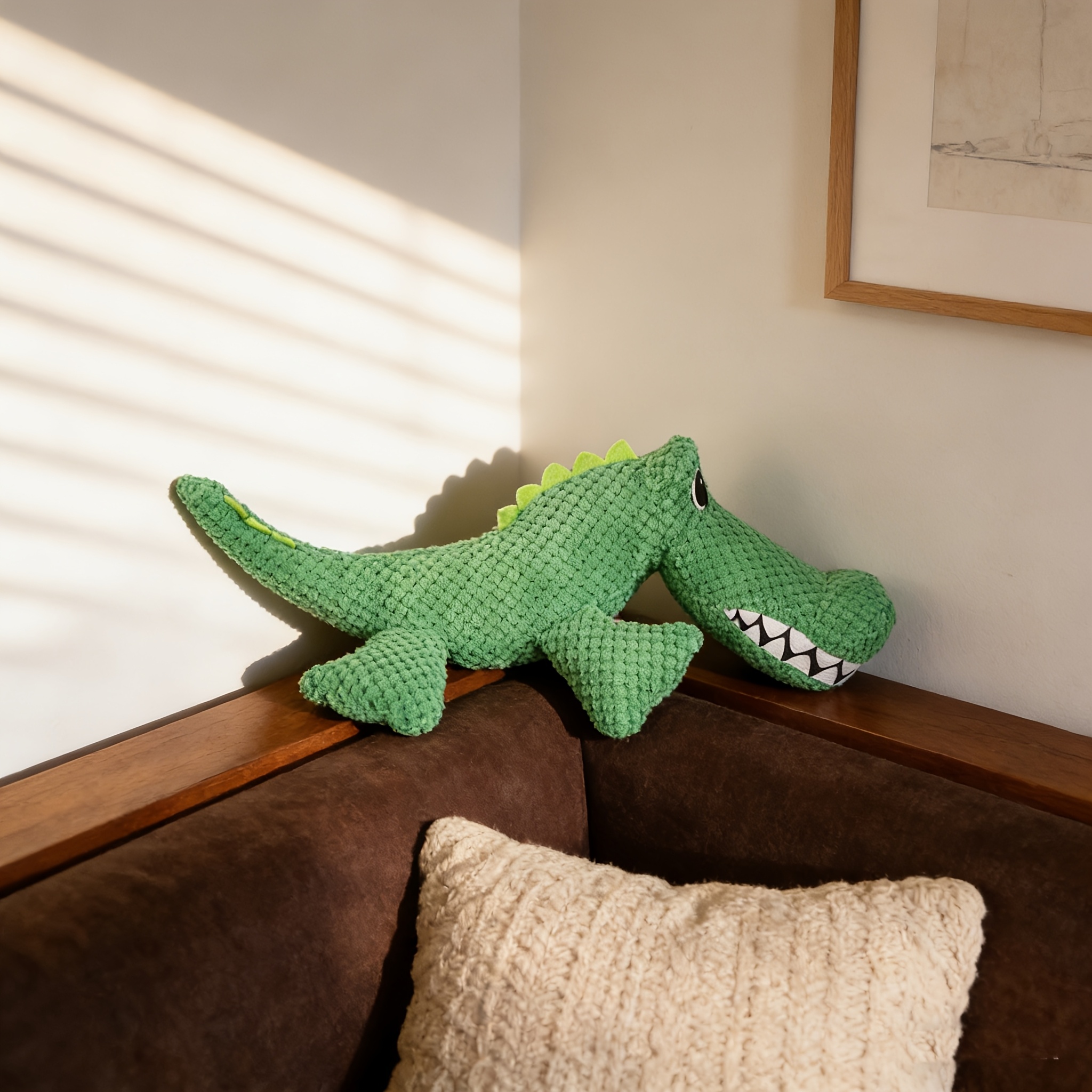 Image of Tear-resistant Dog Companion Toy, Pet Squeaky/sounding Toy, Large Dinosaur Toy, Full-size Breed, Suitable For Strong Chewers, Pet Companion Toy, Plush Toy, Plush Large Toy, Christmas Gift