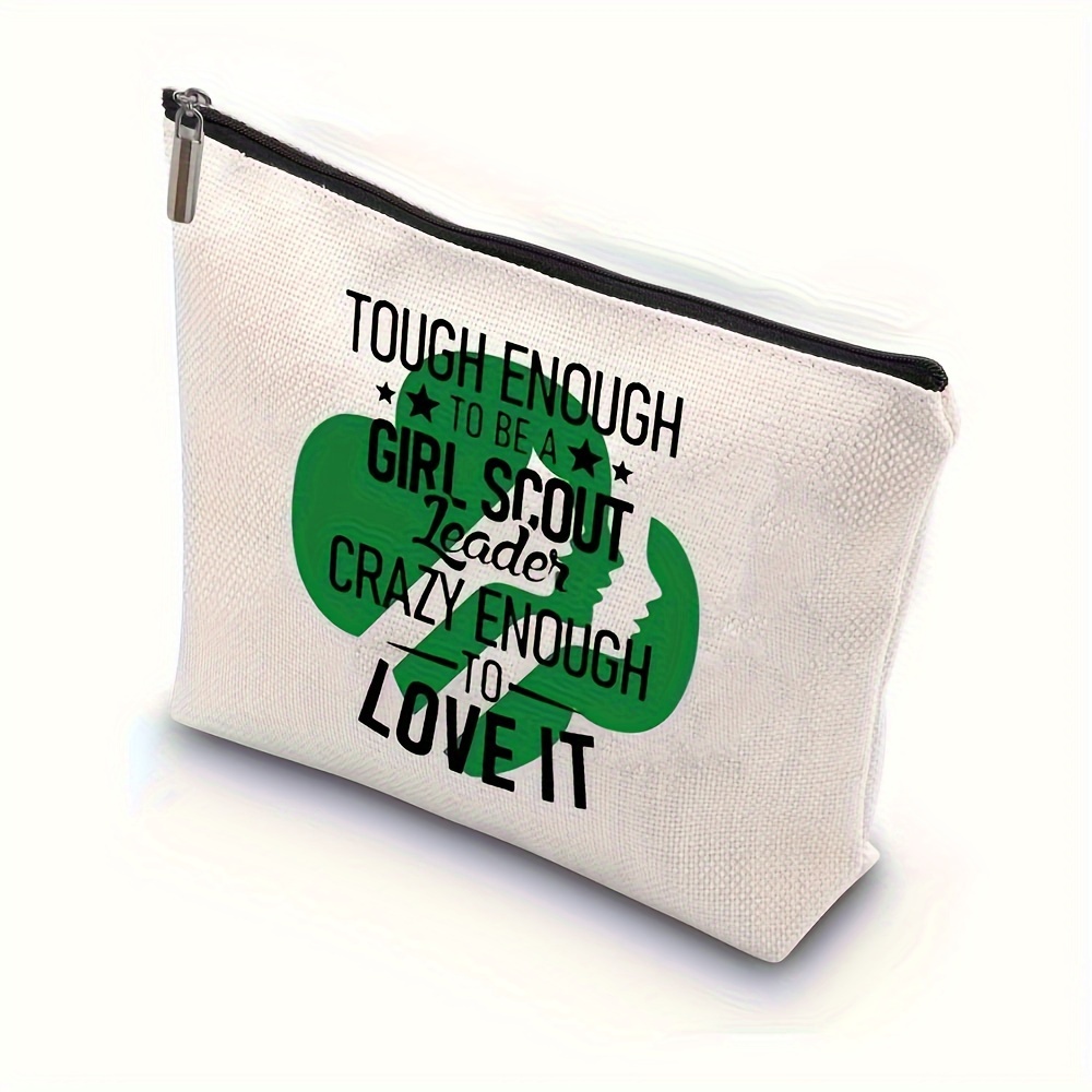 

Unique Leader Canvas Makeup Bag - To Be A , Crazy Enough To Zipper Pouch