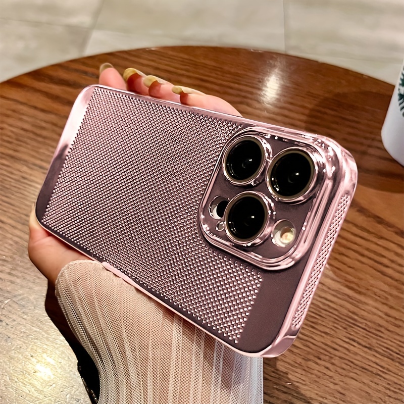 

Sleek Solid Color High-end Breathable Heat Dissipation Phone Case With Built-in Lens Film Suitable For Iphone Models From 11 To 16.