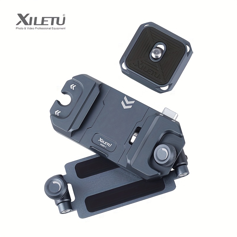 XILETU Szybka Wymienna Płyta i Uchwyt na Statyw do Kamer DSLR - Standard ARCA-SWISS, Spawany Aluminium, Bez Elektroniki ani Płyty Matrycowej, Uchwyt na Kamerę | Elegancki Wzór | Spawany Aluminium