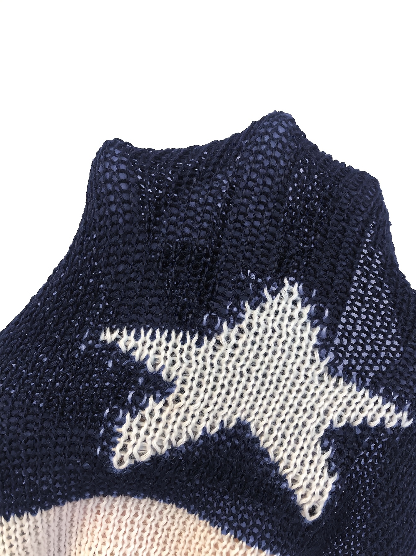 blusa elegante cuello estampado estrellas larga Temu Colombia