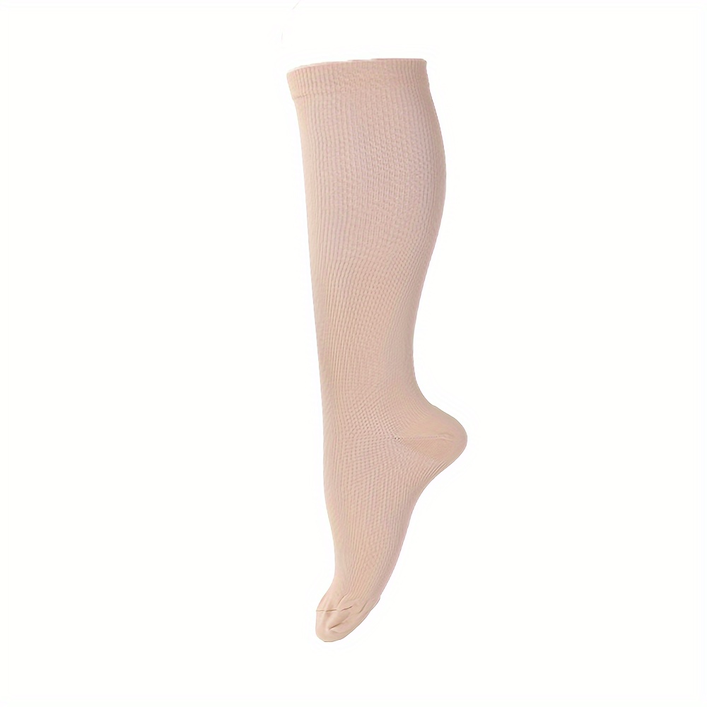 Knee High Breathable Compression Socks Leg Support Elastic - Temu