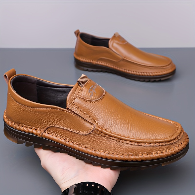 Men'S Summer Business Casual Shoes with Soft Soles, Soft Oxford Shoes, Comfortable Slip-On Walking Shoes for Outdoor Use.