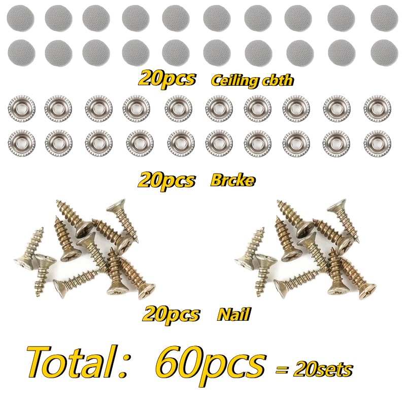 TEMU Juego de clips para panel de techo de coche, kit de reparación de techo de coche, sujetadores de tornillo a presión, fácil instalación, no