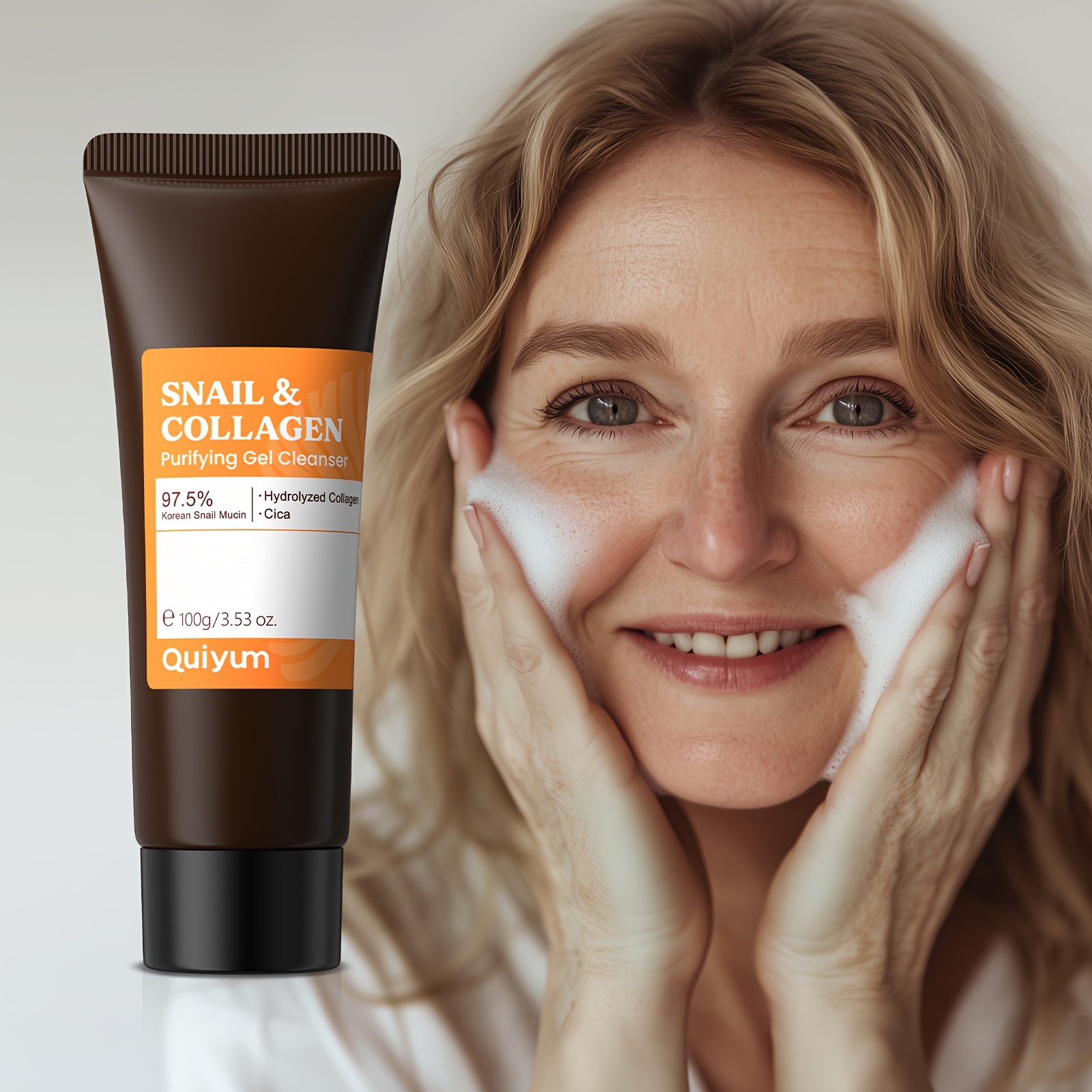 LAIKOU Korejski set za njegu kože s puževim sluzom - 9-proizvodna rutina (Essence od mucin 100ml, Piling/Tonik/Krema Dream) za muškarce i žene, osjetljivu i suhu beige njuštavnu kosmetiku, poklon za Valentinovo, svih tipova tena, azijska ljepota