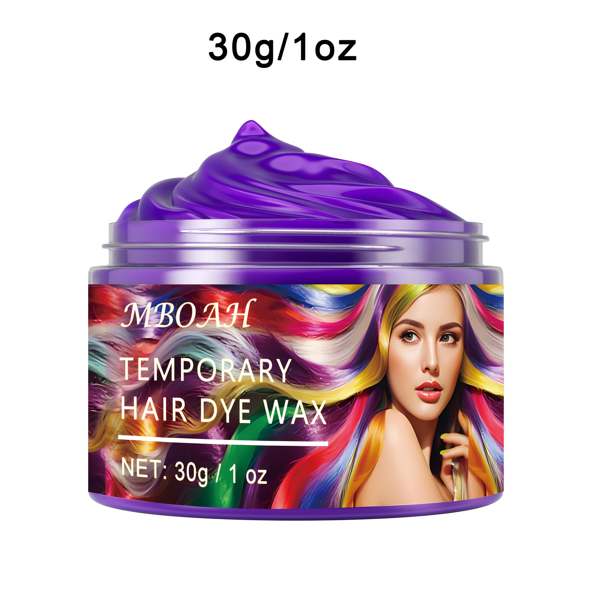Image of 6-color Temporary Hair Dye, Instant Hair Color Wax, Washable Easy-to- Color Paste, Disposable Hair Color Mud, Men Women Teen Party Role Play Halloween