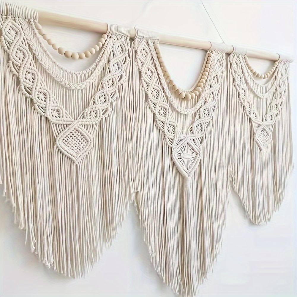 

Extra-large Chic Macrame Wall Hanging - Tapestry With Vibrant Texture, Bedroom, Living Room & Wedding Decor, 43x32 Inches