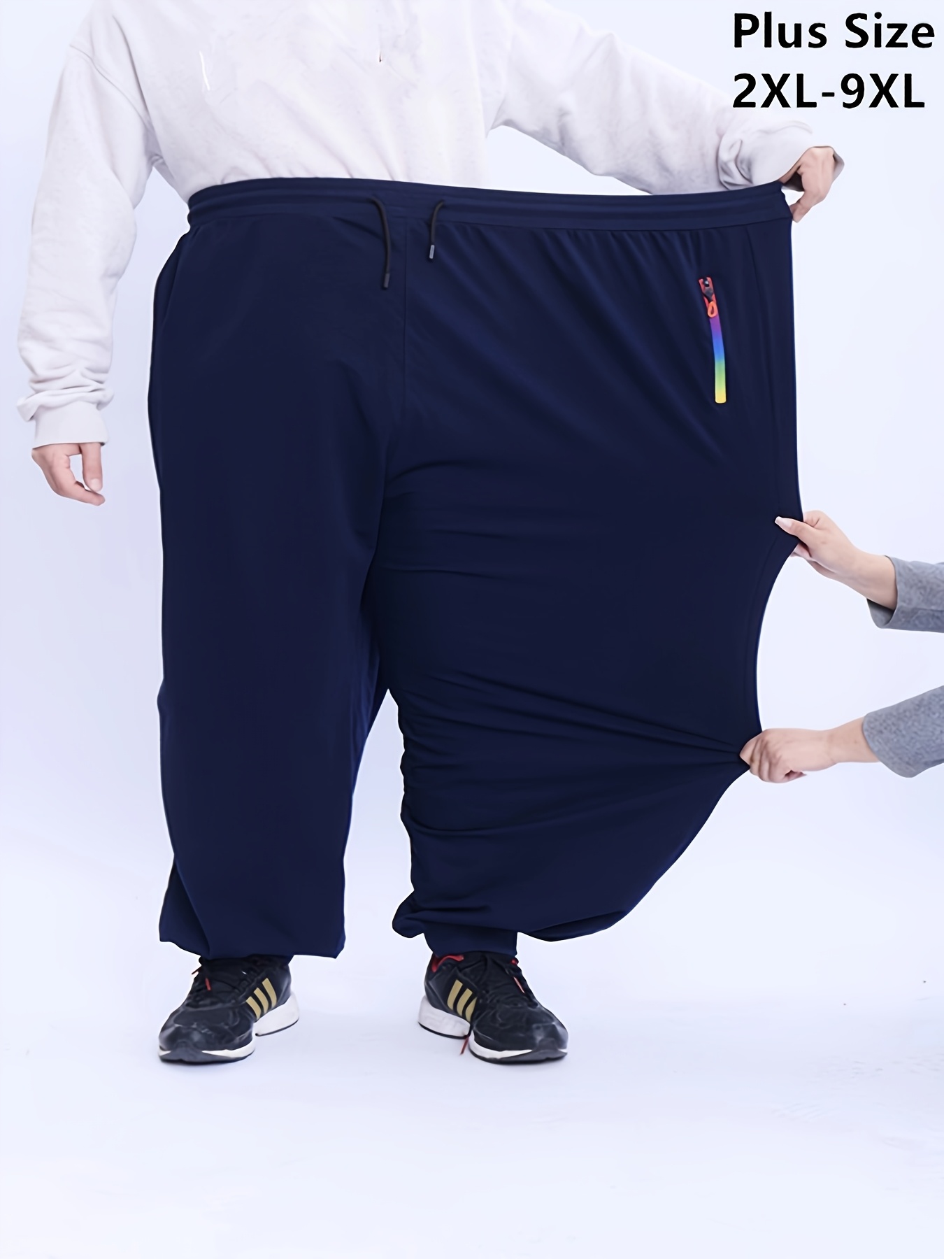 mens plus size 2xl 9xl casual sports pants loose fit high Temu