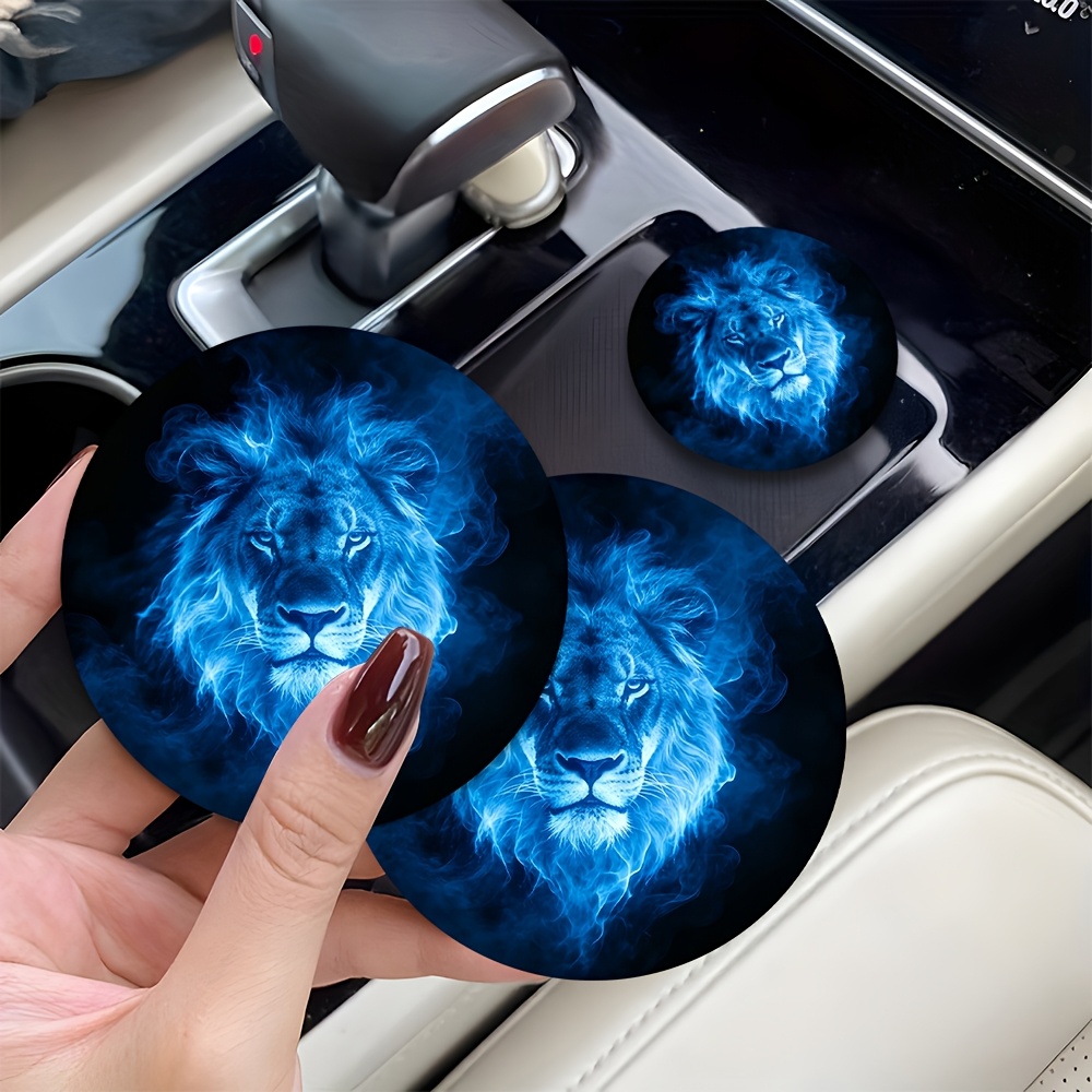 TEMU 2pcs In Car Cup Coasters - Non-slip Heat-resistant Suitable For Sedans, Suvs, Trucks, Fit For Vehicle Cup Holders, Durable Dashboard Protectors,