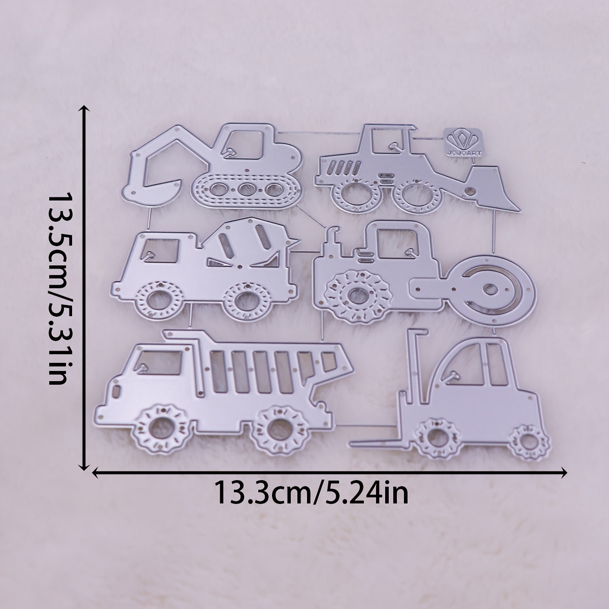 Image of [metal Cutting Dies] Scrapbooking And Cardmaking Metal Cutting Dies - Construction Vehicle Theme, Carbon Steel Templates For Embossing And Craft Decoration