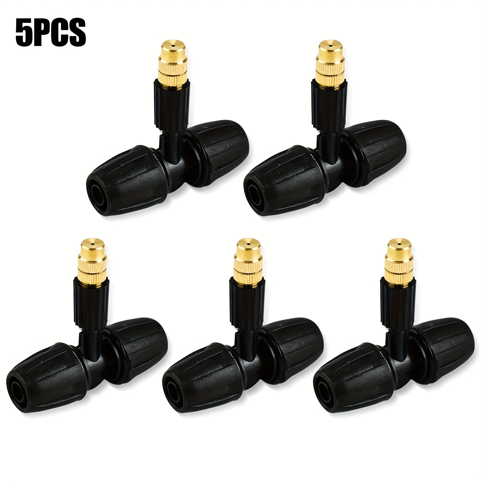 TEMU Lot de 5 systèmes d'arrosage automatique, buse atomisante , pulvérisateur pour plantes, réduction de poussière, minuterie d'arrosage pour
