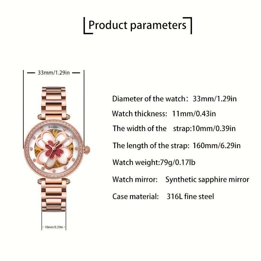Stylish Women's Automatic Mechanical Watch, Trendy Design