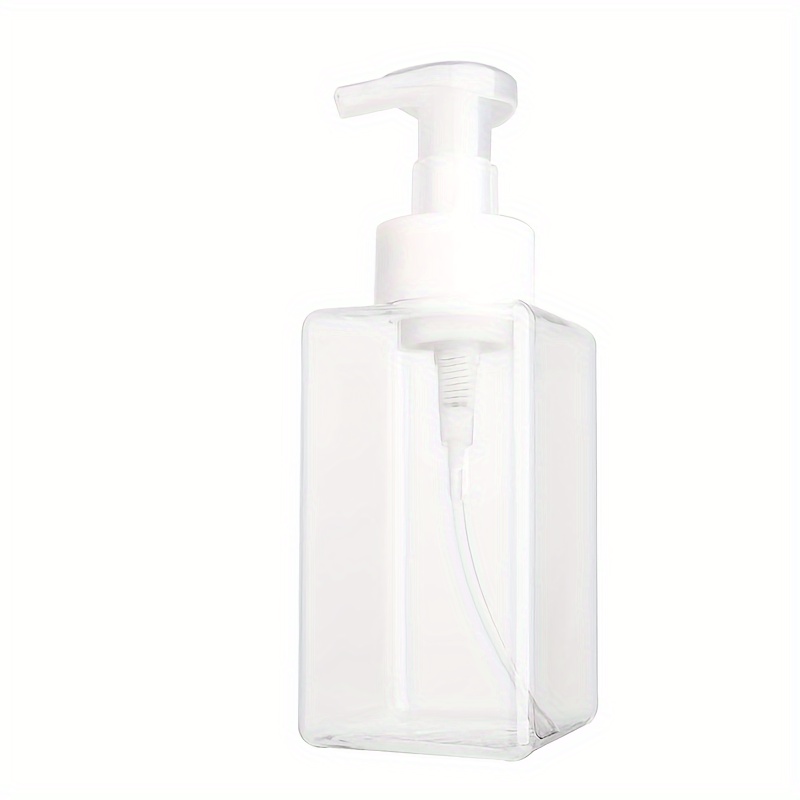 TEMU 1pc 450ml (15oz) Plastic Foaming Soap Dispenser Amber/clear Pump Bottle For Liquid Soap, Shampoo, Body Wash, Hand Soap Empty Container For