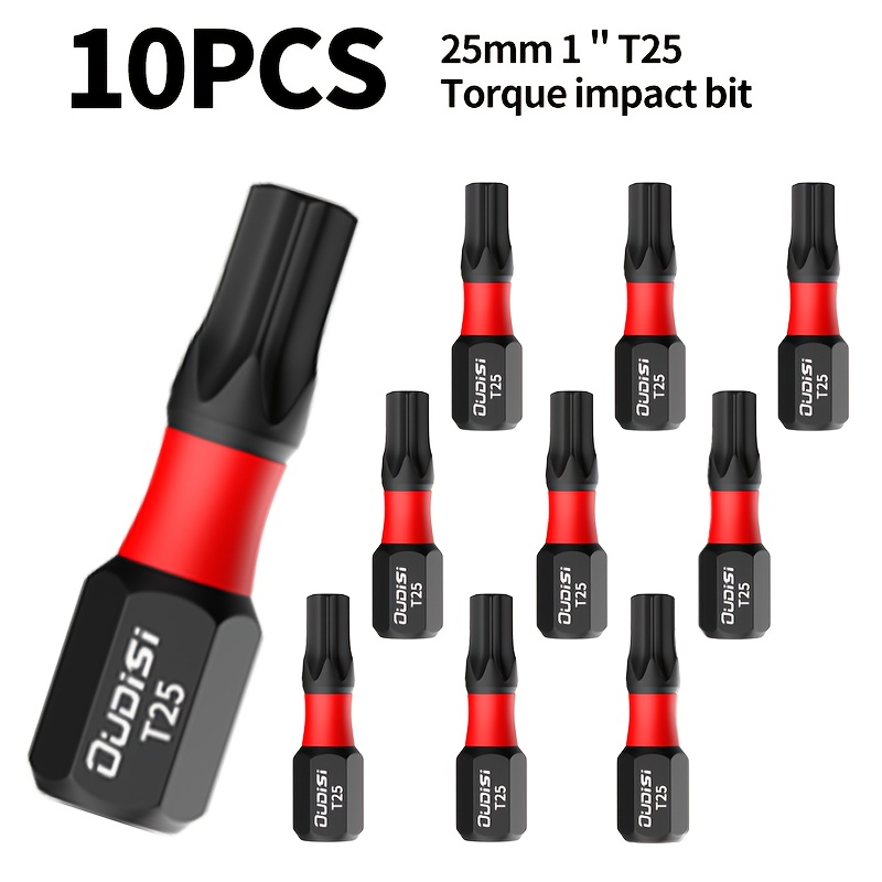 Image of 5.10.20pcs Set T25 * 25mm, From S2 Steel, With High Torque And Strong Magnetic Hexagonal Screwdriver Head Rust Resistant, Wear-resistant, And Impact Resistant