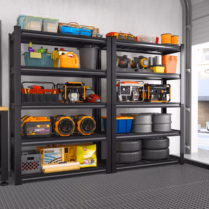 5-Tier Heavy Duty Metal Storage Shelving Unit - 2000 lbs Capacity, Adjustable Garage Shelf (35.5"W x 72"H x 15.8"D)