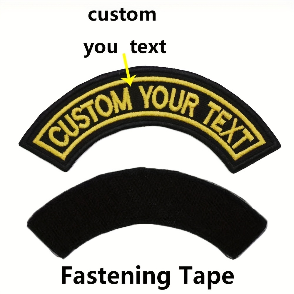 TEMU 1 Custom Embroidered Name Patch, Personalized Text Fabric Patch For Clothing, Backpacks, Hats, Decorative Badge